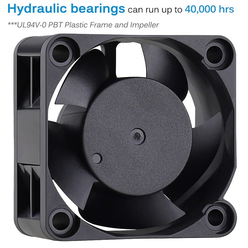 GDSTIME 40mm Fan, 12V 3Pin Fan, 40mm x 40mm x 20mm 4020 0.1A Brushless CPU Cooler - Image 4